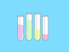 Colorful test tube icons