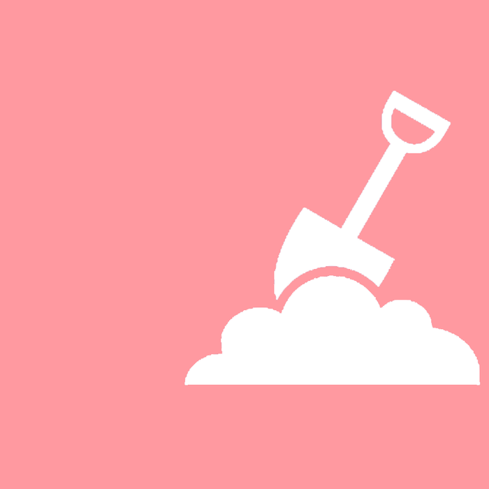 White spade in pink background