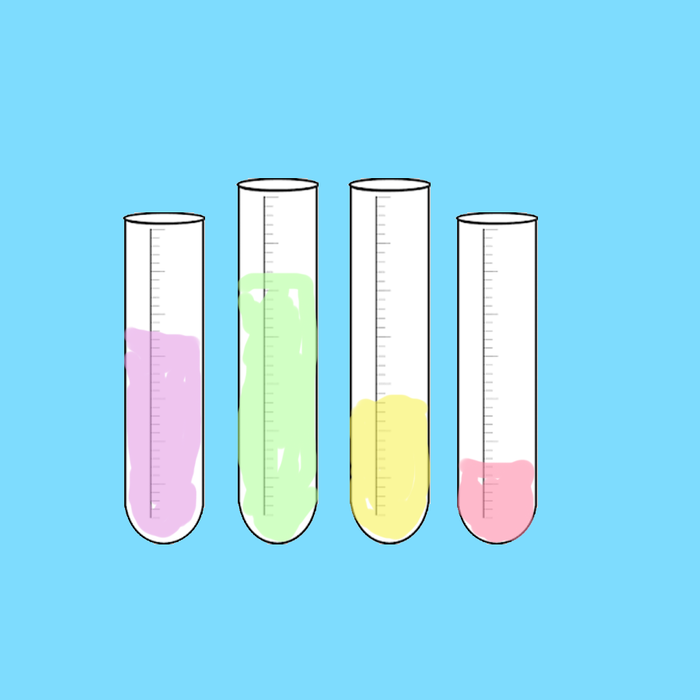 Colorful test tube icons