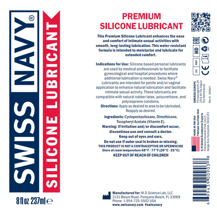 Swiss Navy Premium Silicone Lubricant