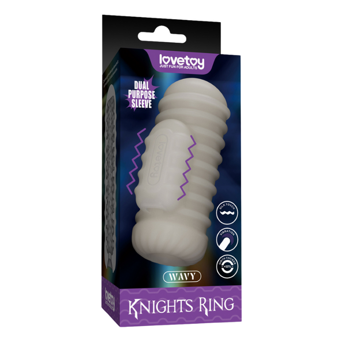 LoveToy Knights Ring Vibrating Sleeve - Wavy