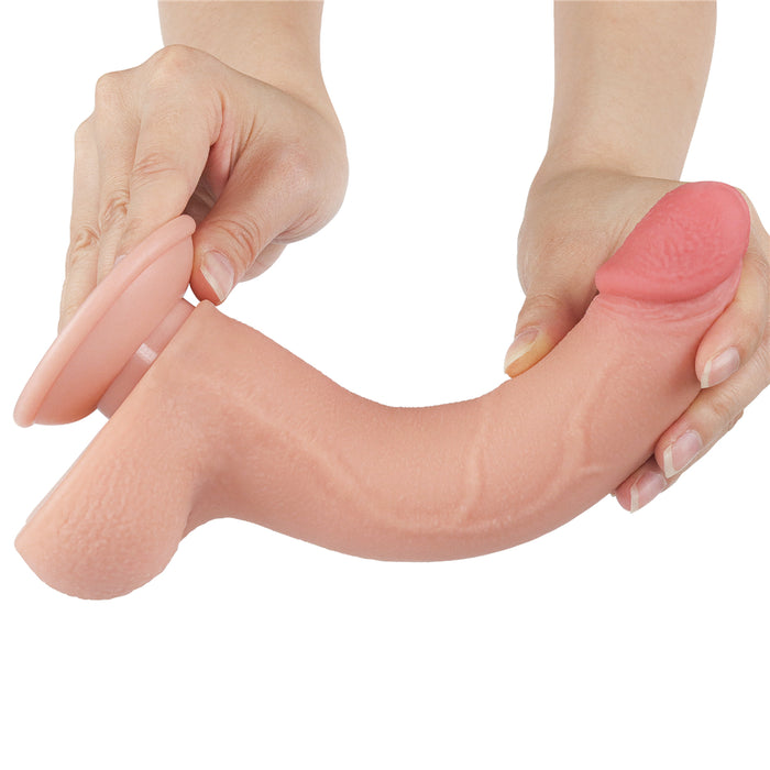 LoveToy 8.5" Sliding Skin Dual-Layered Dong