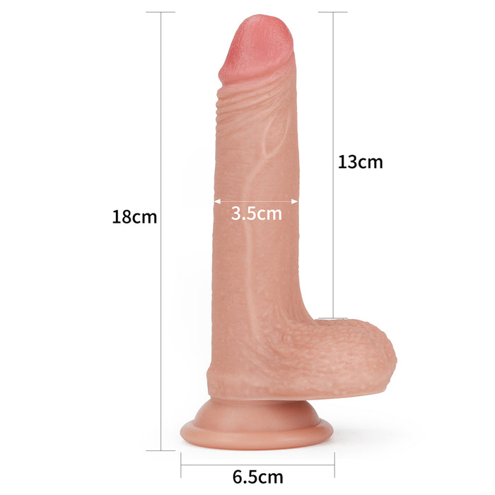 LoveToy 7" Nature Cock Dual-Layered Silicone