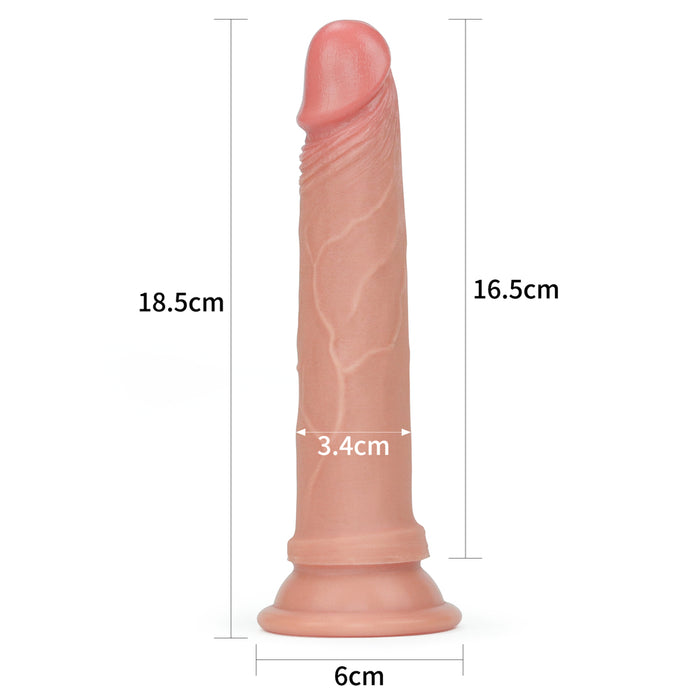 LoveToy 7" Nature Cock Dual-Layered Silicone