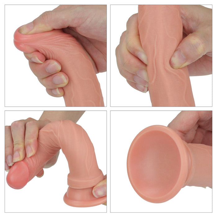 LoveToy 7" Nature Cock Dual-Layered Silicone