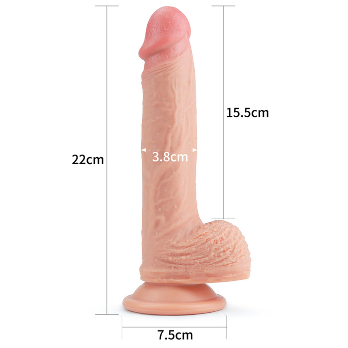 LoveToy 8.5" Nature Cock Dual-Layered Silicone