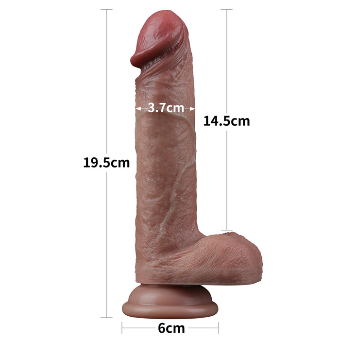 LoveToy 7.5" Nature Cock Dual-Layered Silicone