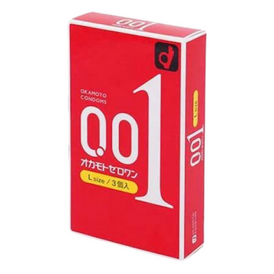 Okamoto 0.01 L Size 3's Pack PU Condom