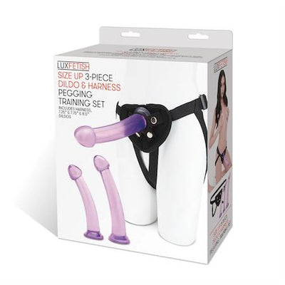 Lux Fetish Size Up 3-Piece Dildo & Harness Pegging Training Set Sex Toys Philippines